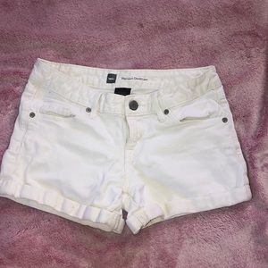 White jean shorts